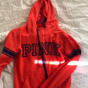 PINK half-zip hoodie 🧡💙🧡💙